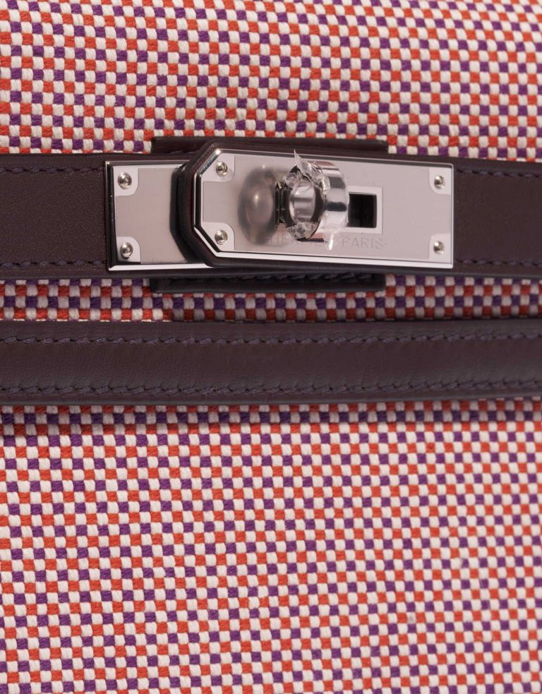Hermès Kelly 28 Ecru-RougeSellier-Anemone-Brique Closing System  | Sell your designer bag on Saclab.com