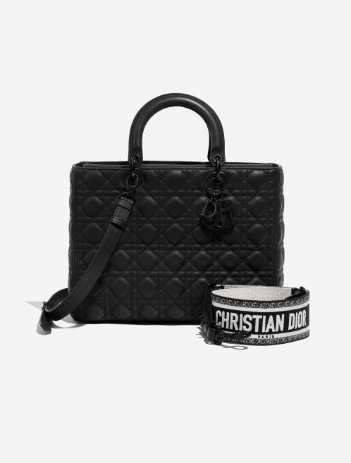 Dior Lady Large Black Front  | Sell your designer bag on Saclab.com