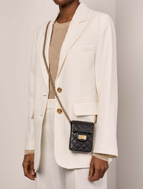 Chanel 255 Reissue Mini Black Front  | Sell your designer bag on Saclab.com
