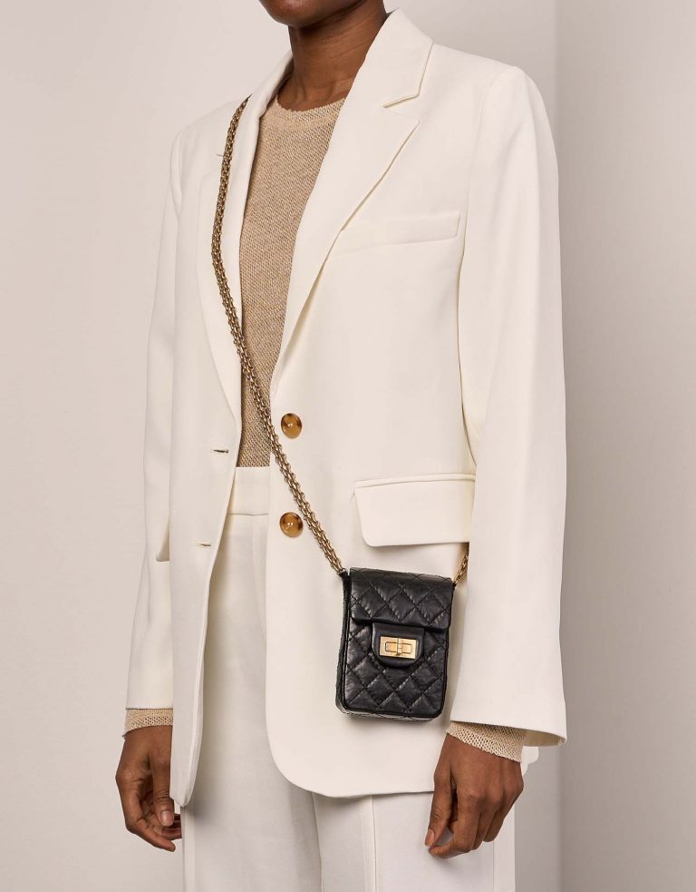 Chanel 255 Reissue Mini Black Front  | Sell your designer bag on Saclab.com