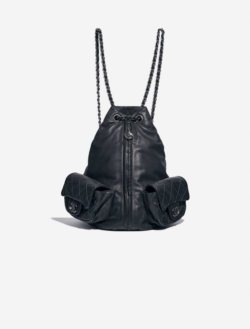 Chanel Backpack DarkBlue-Grey Front  | Sell your designer bag on Saclab.com
