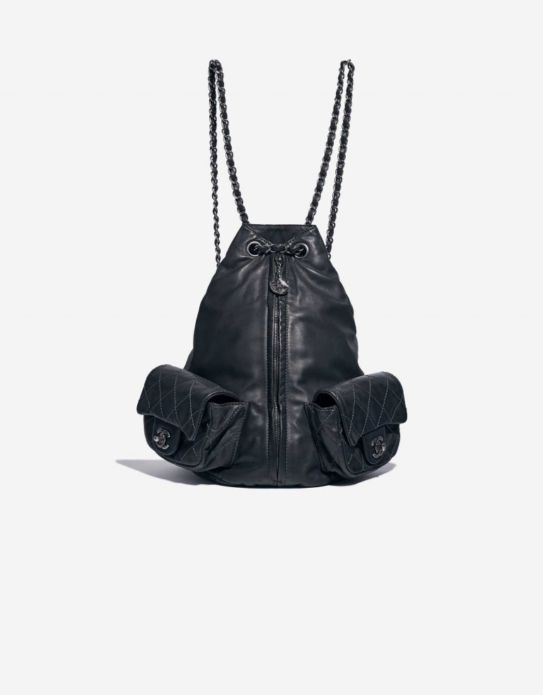 Chanel Backpack DarkBlue-Grey Front  | Sell your designer bag on Saclab.com