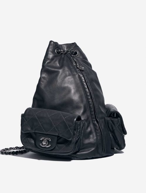 Chanel Backpack DarkBlue-Grey Side Front  | Sell your designer bag on Saclab.com