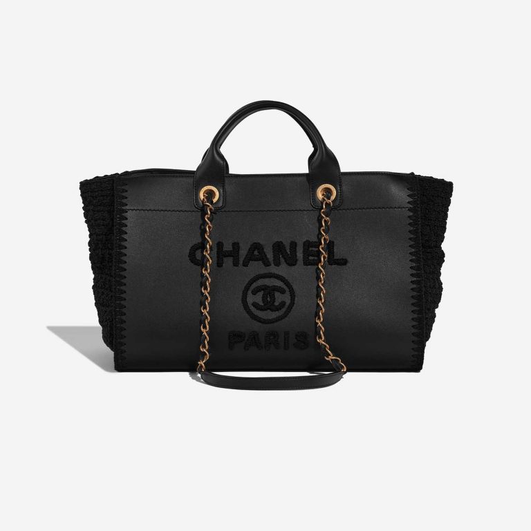 Chanel Deauville Medium Black Front  | Sell your designer bag on Saclab.com