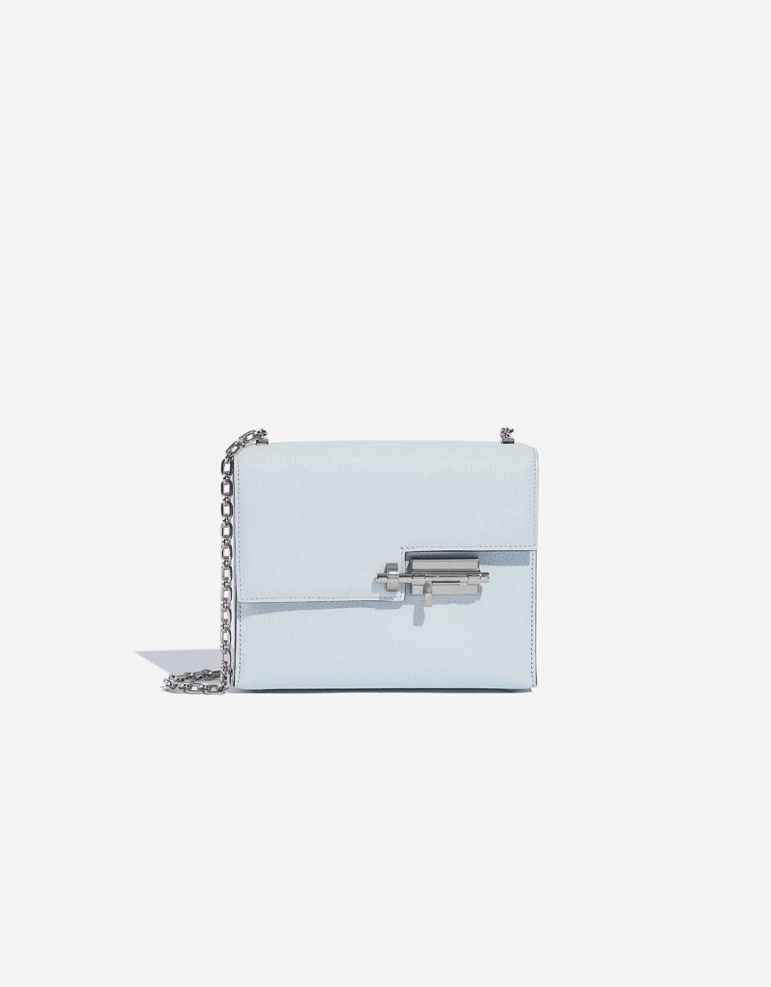 Hermès Verrou Chaîne Mini Chèvre Mysore Blue Brume SACLÀB