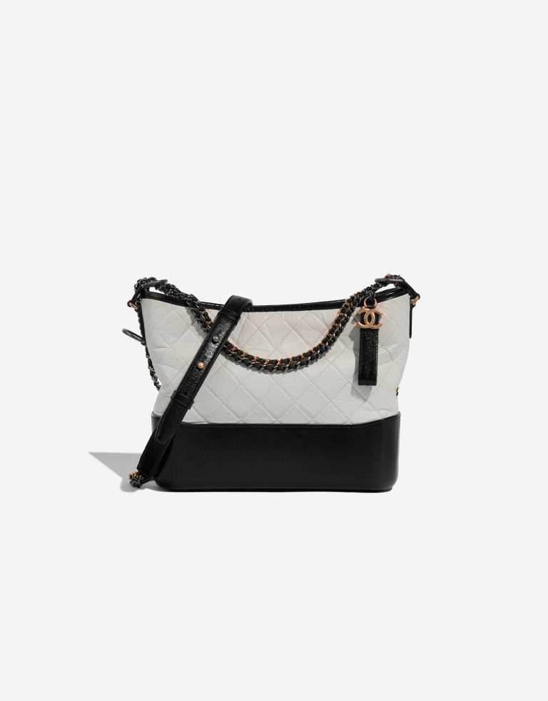 Chanel Gabrielle Medium Calf Black / White | Sell your designer bag