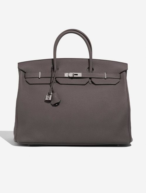 Hermès BirkinHSS 40 Etain-Malachite Front  | Sell your designer bag on Saclab.com