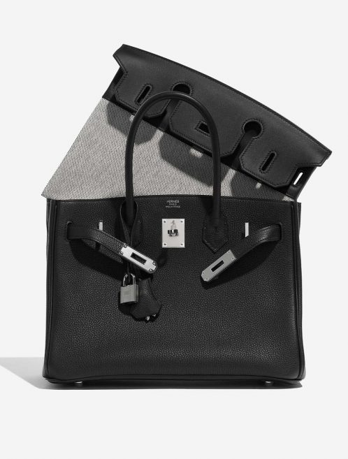 Pre-owned Hermès bag Birkin 3in1 30 Togo / Toile H / Swift Black / Ecru Black | Sell your designer bag on Saclab.com
