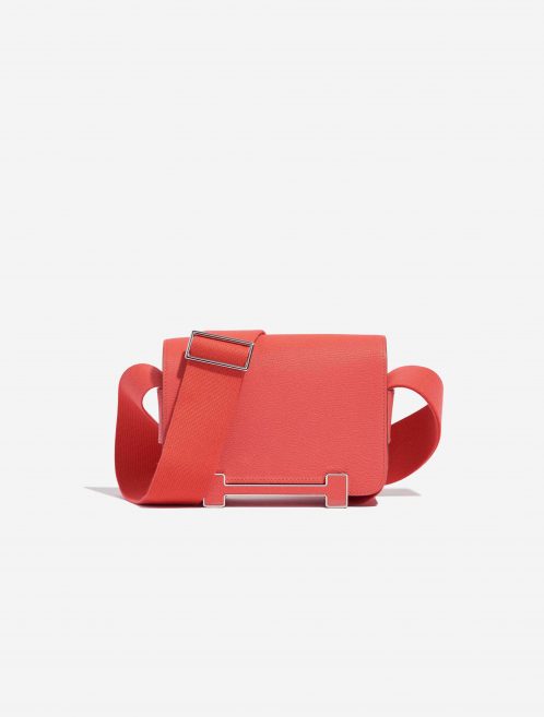 Pre-owned Hermès bag Geta Chèvre Mysore Rose Texas Rose Front | Sell your designer bag on Saclab.com