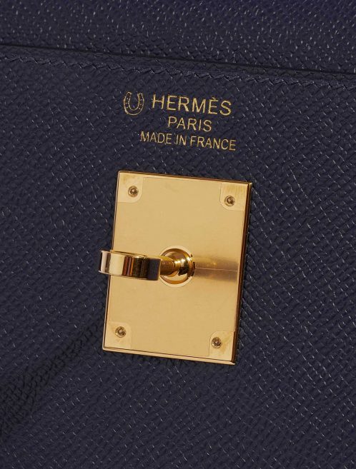 Hermès Kelly 35 BleuSaphir-Geranium Logo  | Sell your designer bag on Saclab.com