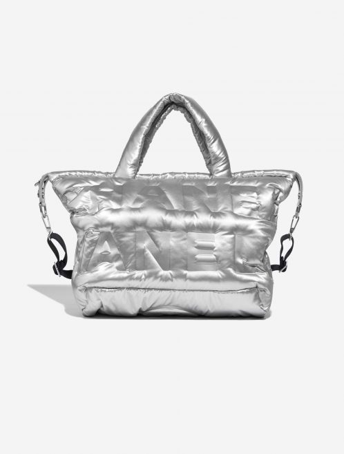 Chanel ShoppingTote Silver Front  | Sell your designer bag on Saclab.com