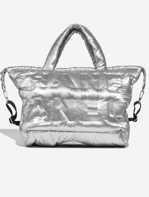 Chanel ShoppingTote Silver Front  | Sell your designer bag on Saclab.com