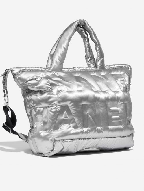 Chanel ShoppingTote Silver Side Front  | Sell your designer bag on Saclab.com
