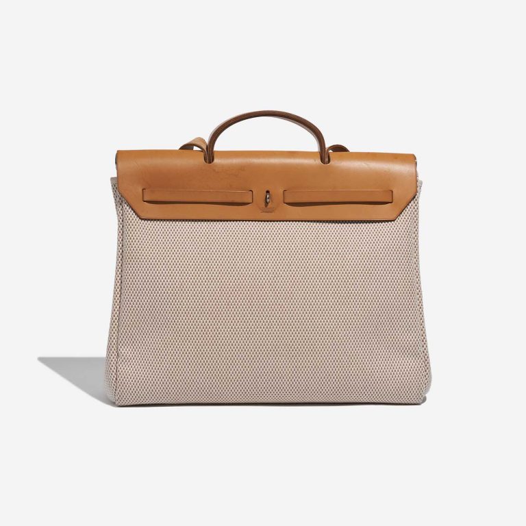 Hermès Herbag 39 SableNatural-Ecru Back  | Sell your designer bag on Saclab.com