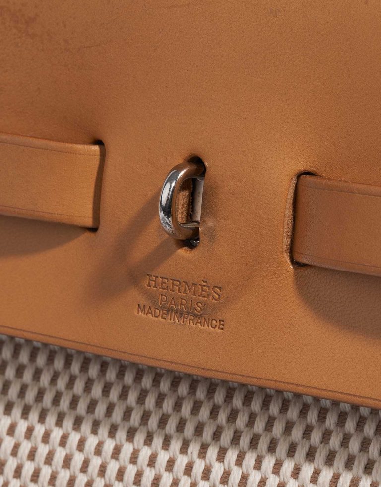 Hermès Herbag 39 SableNatural-Ecru Logo  | Sell your designer bag on Saclab.com