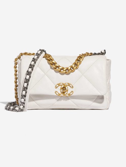 Chanel 19 FlapBag Cream Front  | Sell your designer bag on Saclab.com