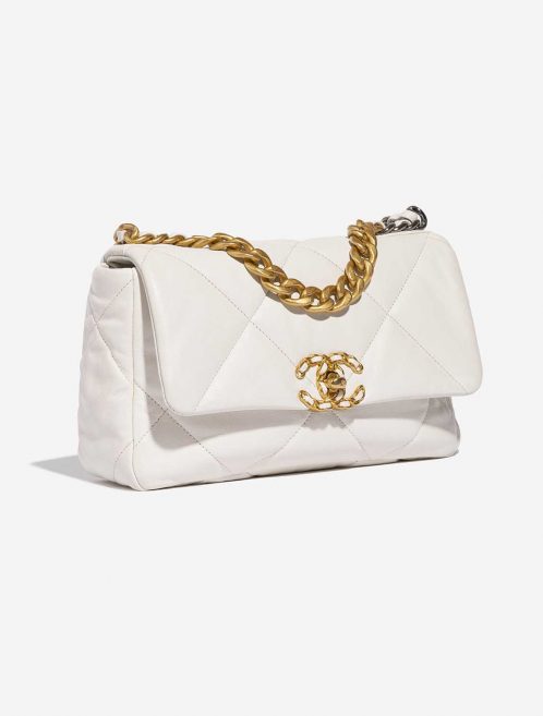Chanel 19 FlapBag Cream Side Front  | Sell your designer bag on Saclab.com