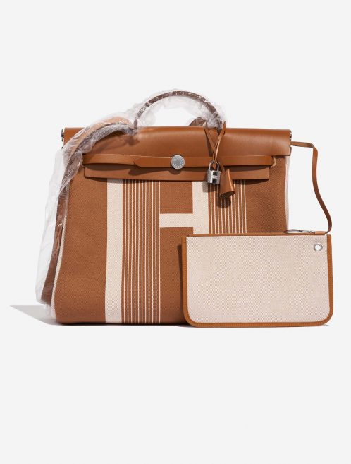 Hermès Herbag 39 Fauve-Ecru-Beige Front  | Sell your designer bag on Saclab.com