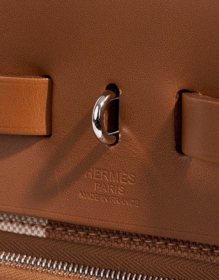 Hermès Herbag 39 Fauve-Ecru-Beige Logo  | Sell your designer bag on Saclab.com