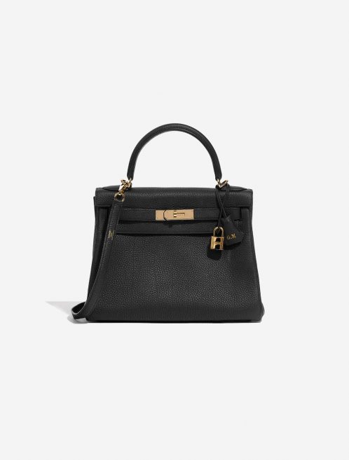 Hermès Kelly 28 Black-Trench Front  | Sell your designer bag on Saclab.com