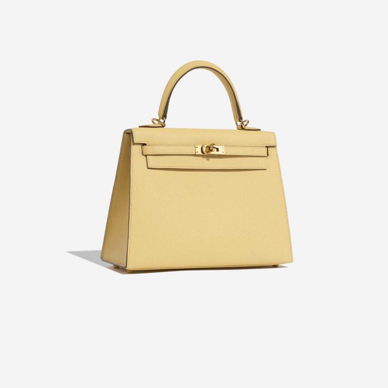 Hermès Kelly 25 JaunePoussin Side Front  | Sell your designer bag on Saclab.com