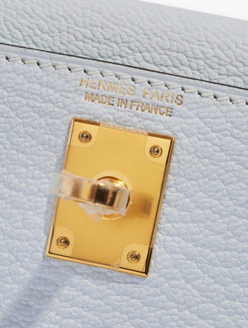 Hermès Kelly Mini BleuBrume Logo  | Sell your designer bag on Saclab.com