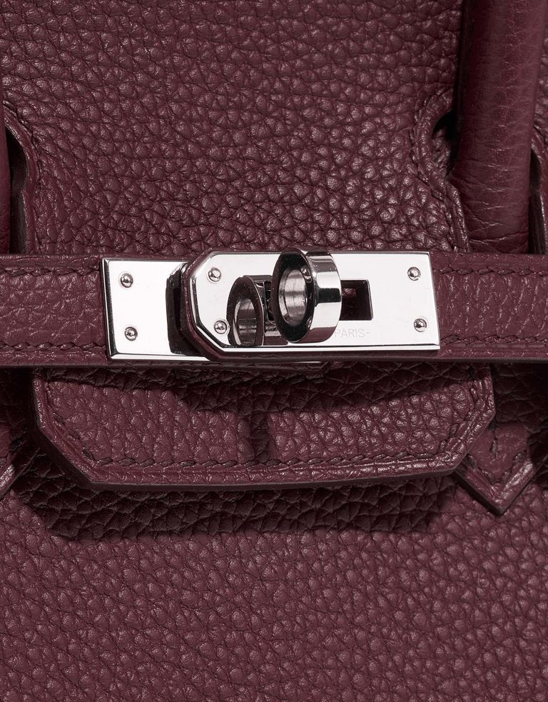 Hermès Birkin 25 Bordeaux Closing System  | Sell your designer bag on Saclab.com