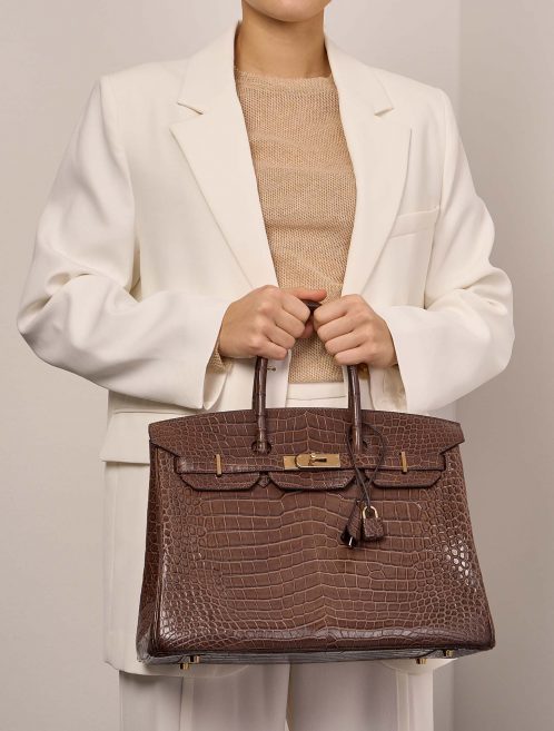 Hermès Birkin 35 MarronDInde Sizes Worn | Sell your designer bag on Saclab.com