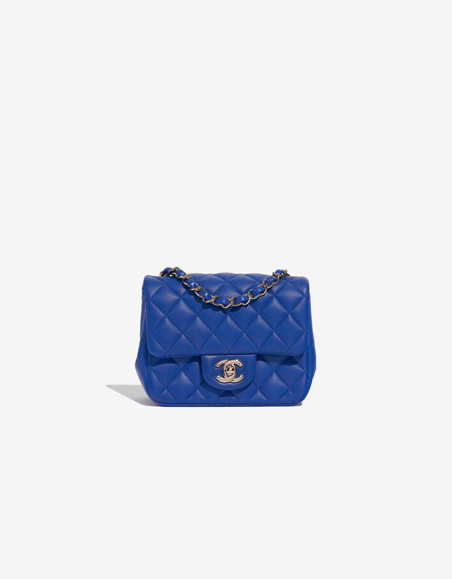 Chanel Timeless Mini Square Lamb Electric Blue | SACLÀB