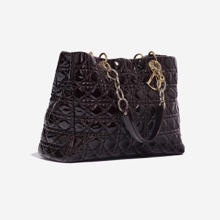 Dior Shopper DarkBurgundy Side Front  | Sell your designer bag on Saclab.com