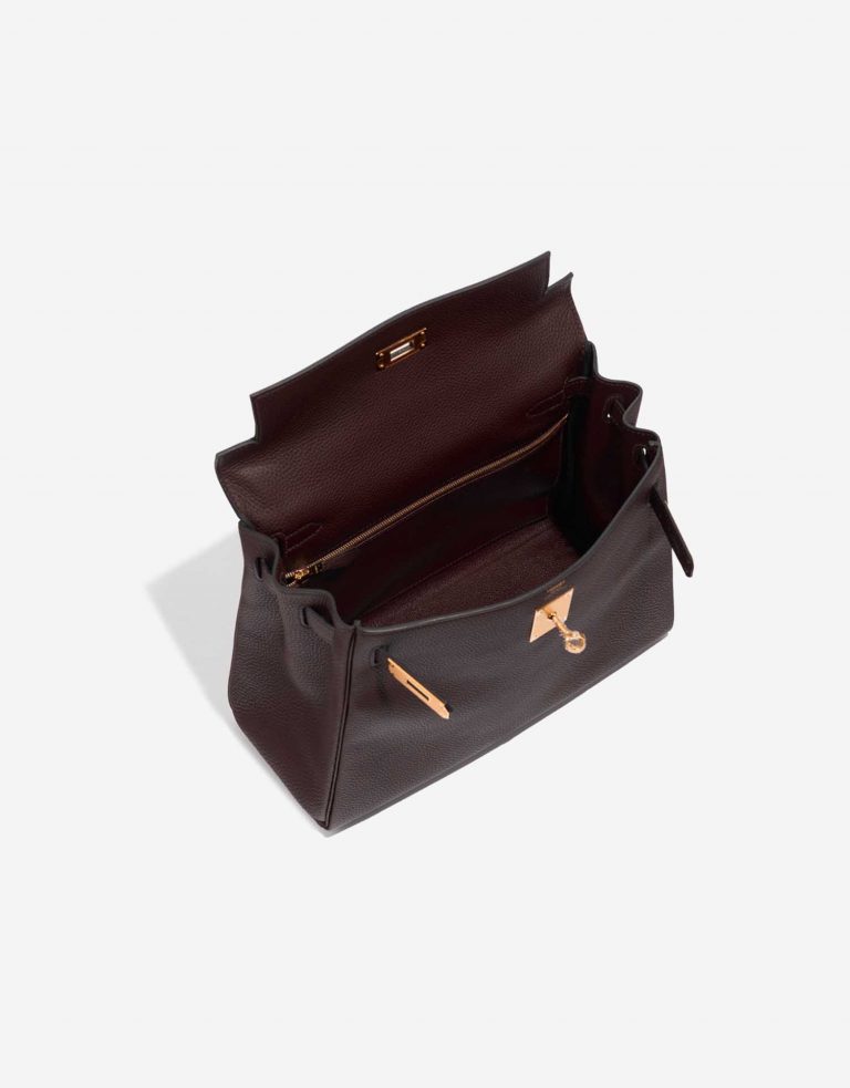 Hermès Kelly 28 RougeSellier Inside  | Sell your designer bag on Saclab.com