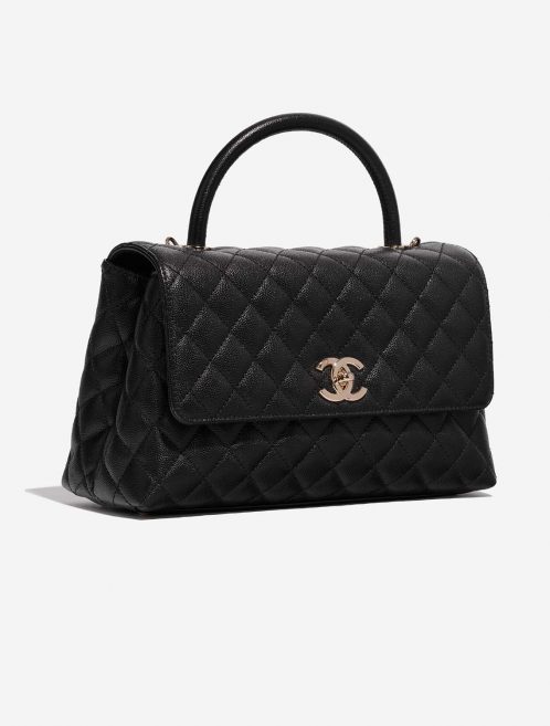 Chanel TimelessHandle Medium Black Side Front  | Sell your designer bag on Saclab.com