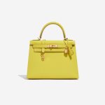 Hermès Kelly 28 Lime Front  | Sell your designer bag on Saclab.com