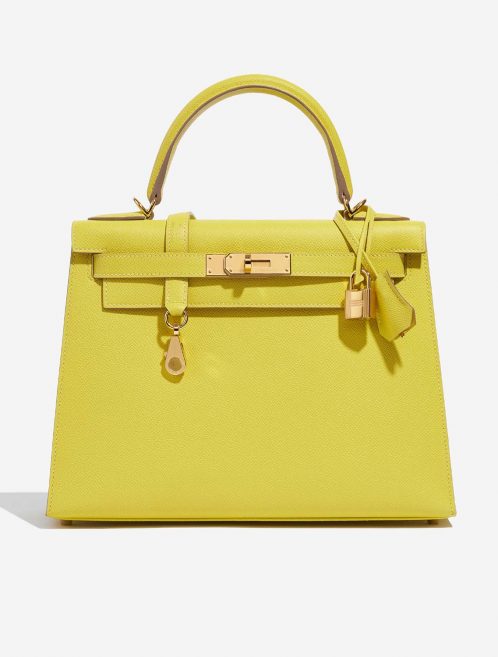 Hermès Kelly 28 Lime Front  | Sell your designer bag on Saclab.com
