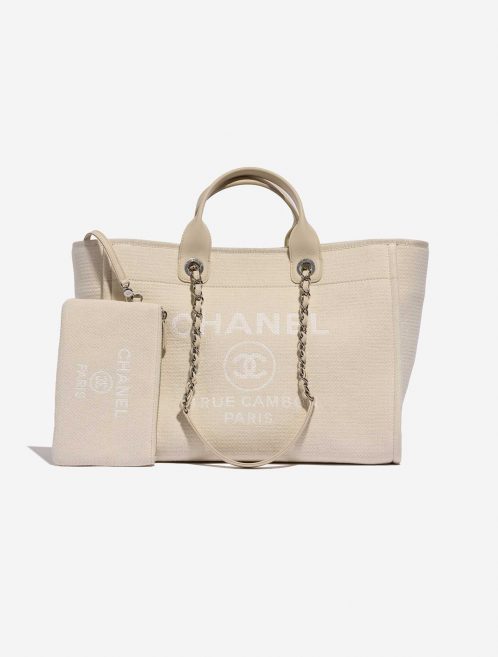Chanel Deauville Medium Beige-White Front  | Sell your designer bag on Saclab.com