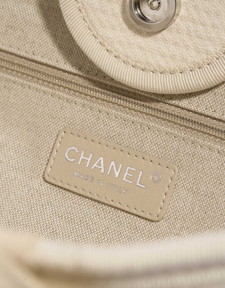 Chanel Deauville Medium Beige-White Logo  | Sell your designer bag on Saclab.com