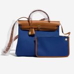 Hermès Herbag 31 BleuDeFrance-Fauve Front  | Sell your designer bag on Saclab.com