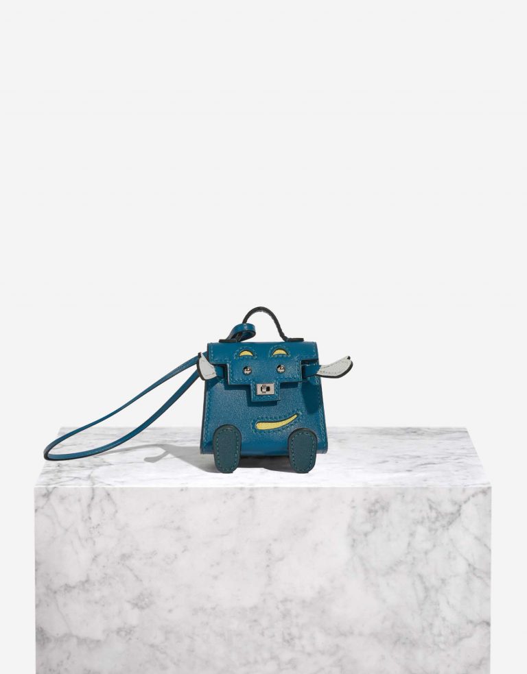 Hermès Kelly Doll Bag Charm Tadelakt Blue Izmir / Jaune Bourgeon /  Blue Brume / Vert Bosphore | Sell your designer bag