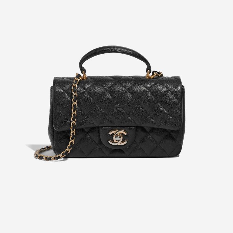 Chanel Timeless MiniRectangular Black Front  | Sell your designer bag on Saclab.com