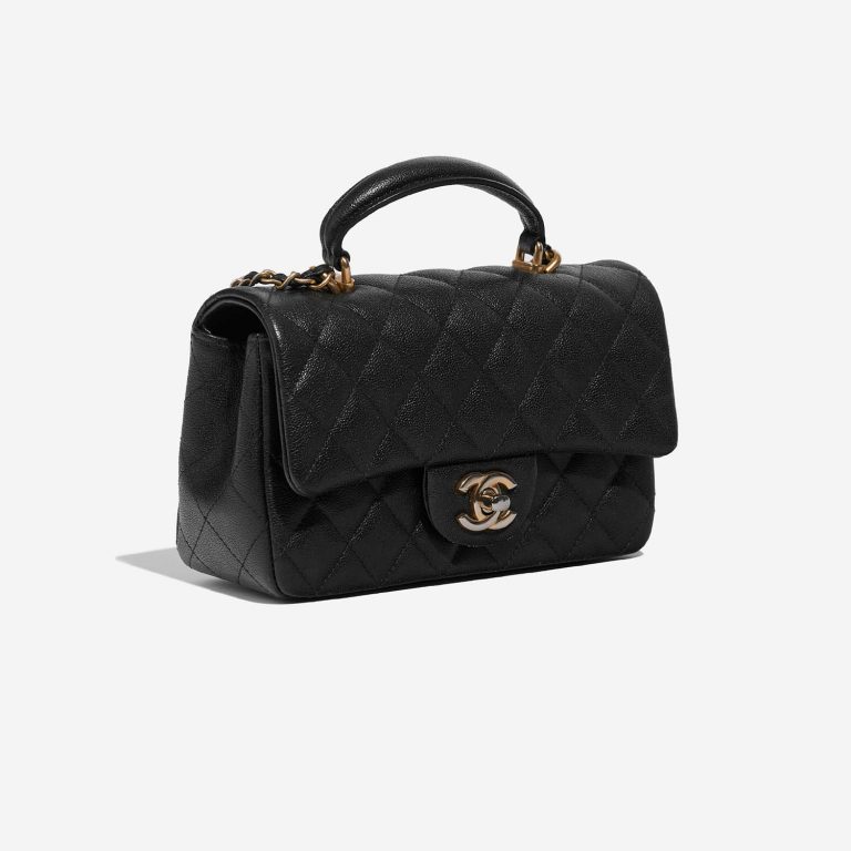 Chanel Timeless MiniRectangular Black Side Front  | Sell your designer bag on Saclab.com