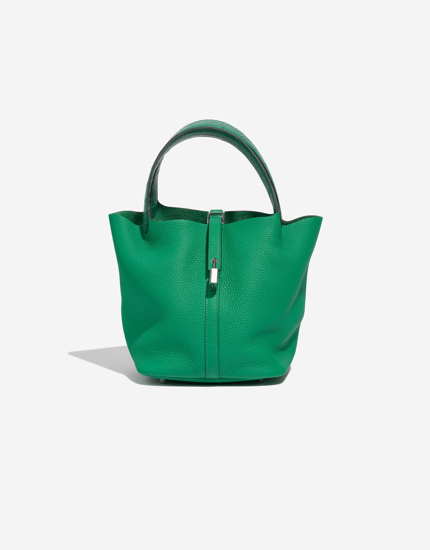 Hermès Picotin Touch 22 Clemence / Alligator Menthe / Vert Jade
