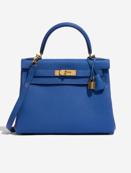 Hermès Kelly 28 BleuDeFrance Front  | Sell your designer bag on Saclab.com