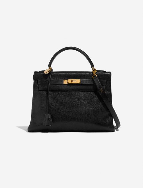 Hermès Kelly 32 Black Front  | Sell your designer bag on Saclab.com
