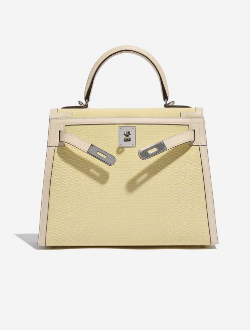 Hermès Kelly 28 Nata-JauneCitron Front Open | Sell your designer bag on Saclab.com