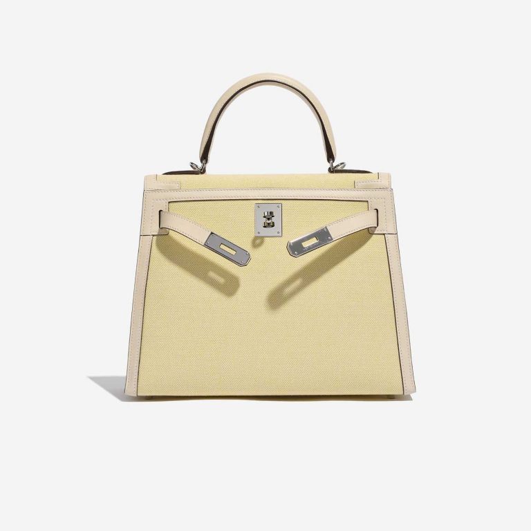 Hermès Kelly 28 Nata-JauneCitron Front Open | Sell your designer bag on Saclab.com