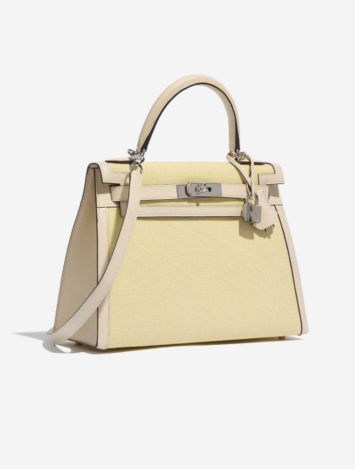 Hermès Kelly 28 Nata-JauneCitron Side Front  | Sell your designer bag on Saclab.com