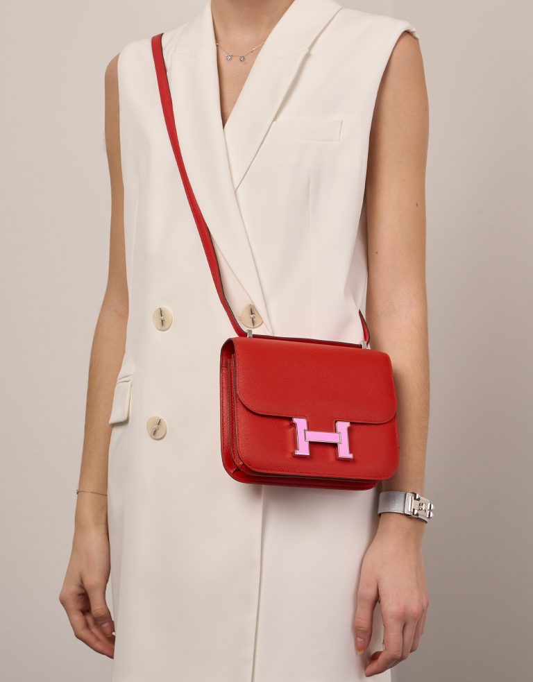 Hermès Constance RougeDeCoeur-Silvestre Front  | Sell your designer bag on Saclab.com