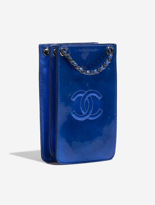 Chanel PhoneHolder MetallicBlue Side Front  | Sell your designer bag on Saclab.com