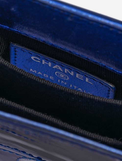 Chanel PhoneHolder MetallicBlue Logo  | Sell your designer bag on Saclab.com