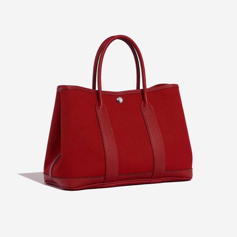 Hermès GardenParty 30 RougePiment Side Front  | Sell your designer bag on Saclab.com